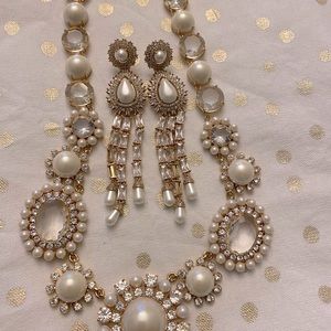 Necklace and earrings. Perfect for a bride or a wedding guest.